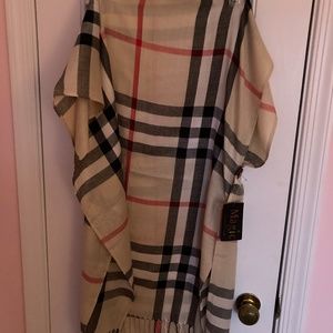 Poncho button scarf